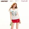 Plus Size Korean Style Cute Pet Print V-Neck T-Shirt