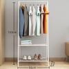 Multifunctional Wrought Iron Coat Rack - Colorful, Creative, Floor-Standing, Minimalist Modern for Home Bedroom.