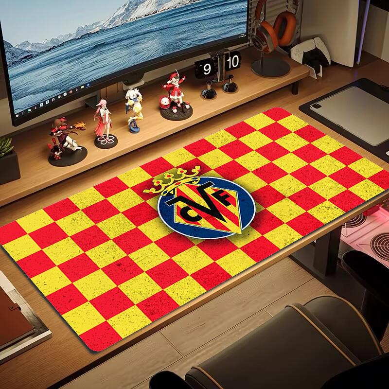 Villarreal Mouse Pad Large Gaming Table Cushion Non-slip Laptop Tablet Big Mousepad XXL Mat Mini PC Playmat With Lock Edge_xia