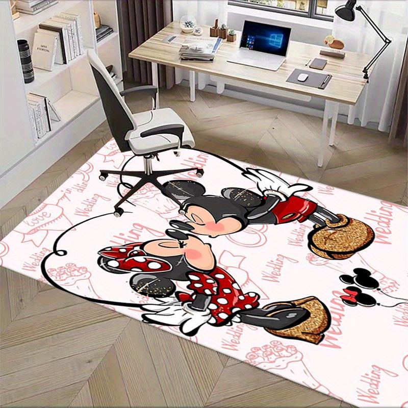 Office Rug Mickey Mouse, Minnie Mouse theme 3D Printed Anti-Slip Rug-Machine Washable for Living Room