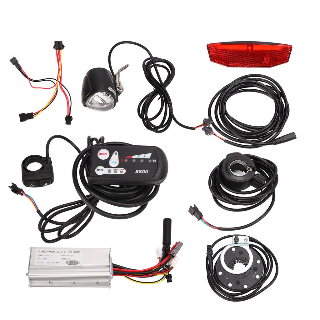 36V 48V 750W 25A Controller Kit S800 Display Front Rear Lights 2 In 1 Switch Configuration for 750W Motor Electric