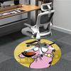 1pc COURAGE The Cowardly Dog Office Round Area Rug, Under Office Chairs Bedroom Living Room Home Decor, Room Decoa1016113
