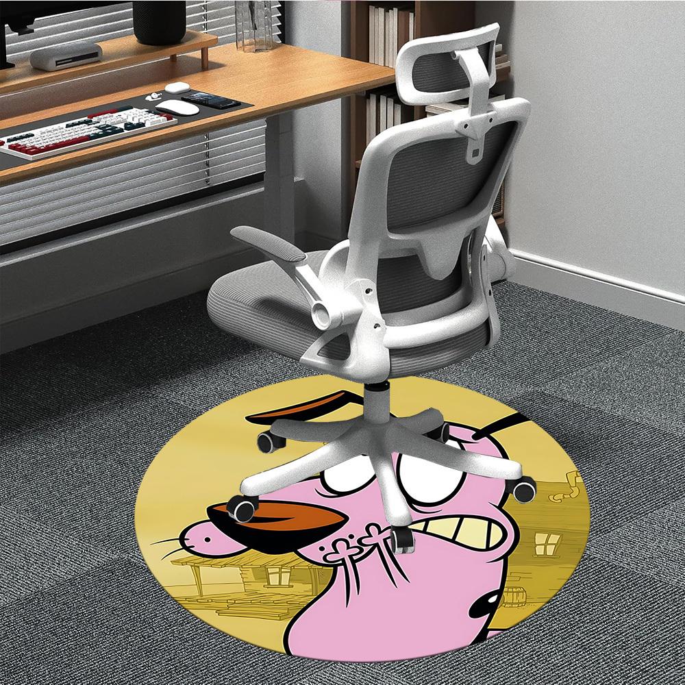 

1pc COURAGE The Cowardly Dog Office Round Area Rug, Under Office Chairs Bedroom Living Room Home Decor, Room Decoa1016113 80cm by 80cm