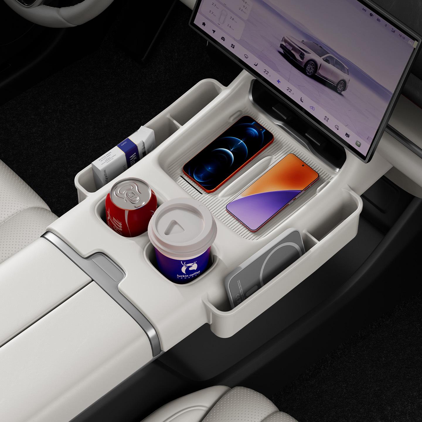 Compatible Changan Qiyuan Q07 Center Console Storage Mat - Multi-functional Car Accessory for 25 Models