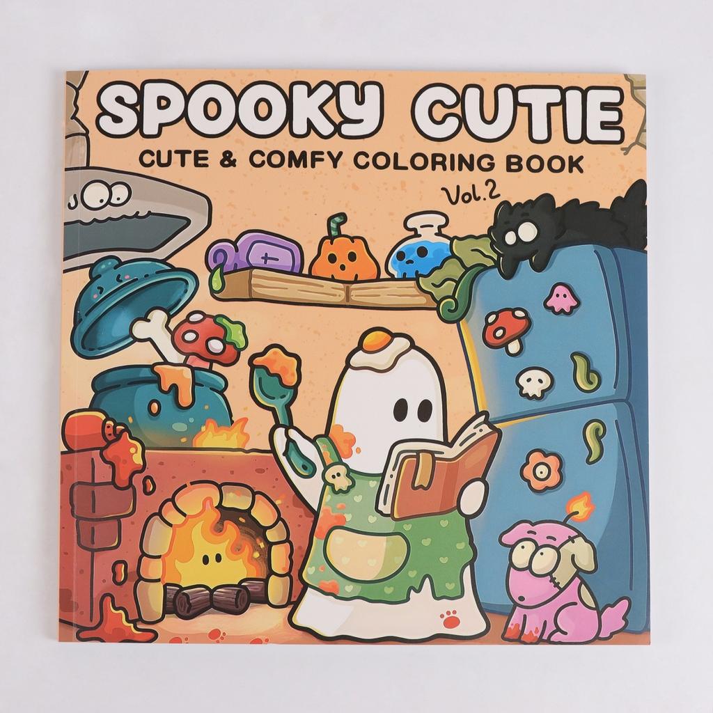 Spooky Cutie: Vol. 2 Coloring Book for Adults and Teens Featuring Lovely Creepy Creatures in Cozy Moments for Relaxation
