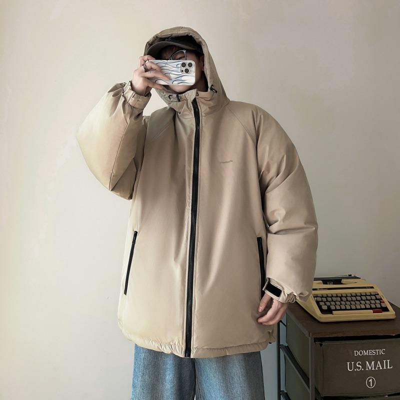 Unisex Windproof Hooded Cotton Jacket - Winter Loose Fit, Thickened Warm Workwear XXL