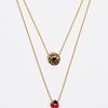 BIMBA Y LOLA [25FW] BIMBA Y LOLA Ladybug & Logo Double Layer Necklace B256AIU017RDF
