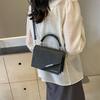 Fashionable Texture Color-blocking New Summer Casual Simple Crossbody Metal Niche Handheld Small Square Bag Women's Trendy