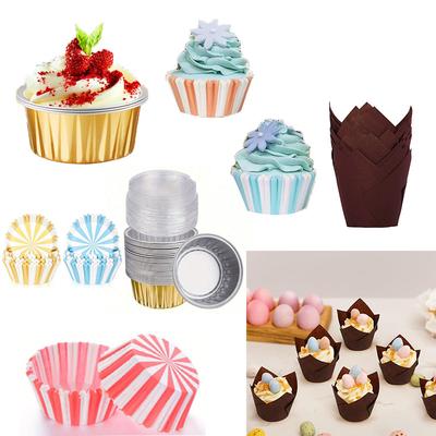 Muffinförmchen Backförmchen Antihaftpapier Muffinförmchen Dekorative Hüllen für Cupcakes Kuchen Desserts Süßigkeiten Verpackung