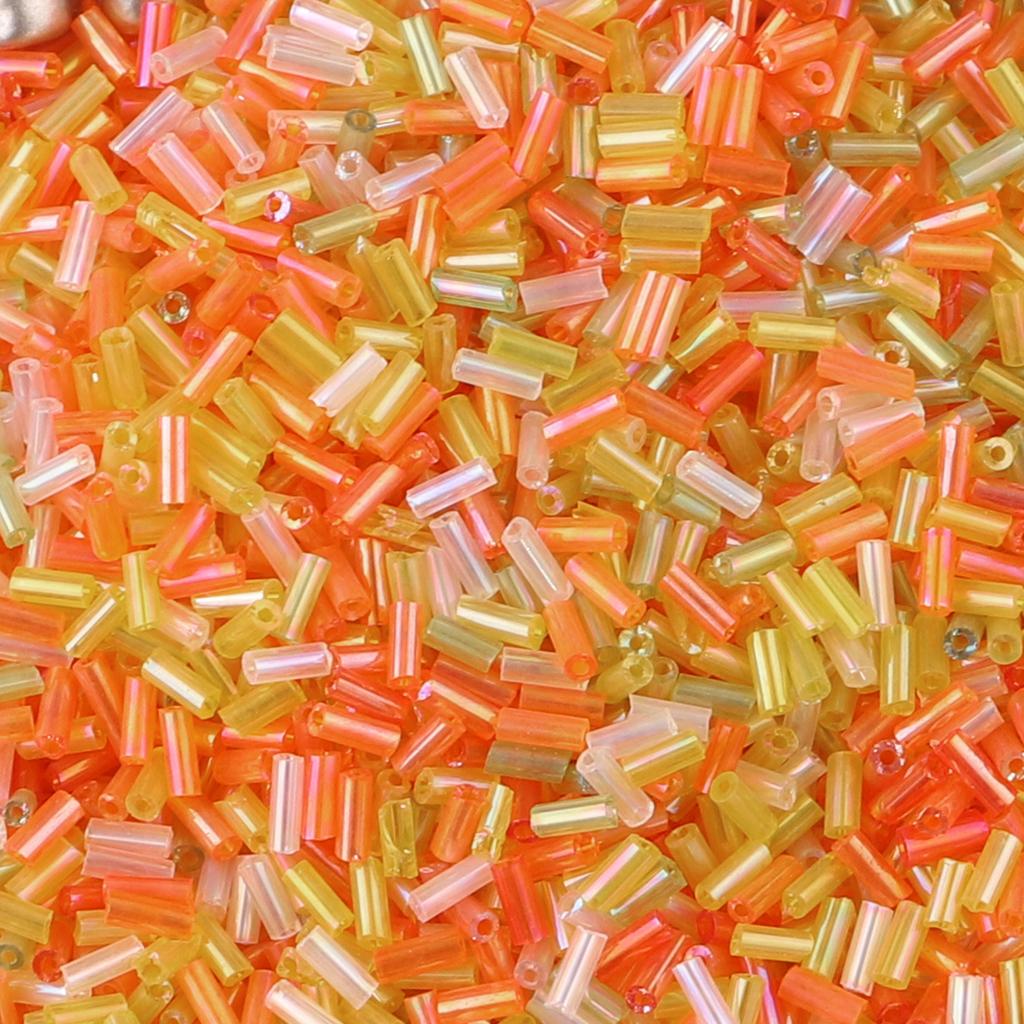 1300 Stück 2 x 5 mm, gemischte Farben, Glasröhre, Signalhorn-Rocailles, Charm, tschechisch, für DIY-Schmuck, Basteln, Herstellung von Kleidungsstücken, Nähzubehör