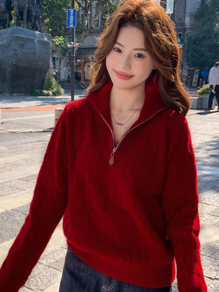 Knit Sweater Women Fall Winter High Neck Pullover With Warmth And Comfort For Casual Wear