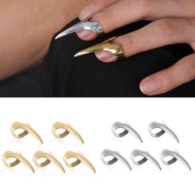 5 Stück Retro Punk Nietenkrallen Finger Gothic Ringe Kralle