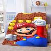 Pătură cu tematică Super Mario Bros Moale Flanelă din Poliester Pătură Cozy Decor Cameră de Zi Acasă -QJY