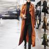 Lässiger Trenchcoat für Herren, modisch, für Herbst und Winter, lange Jacken, lässig, schmale Passform, Übergröße, einfarbig, warme Mäntel, dicke Jacken für Herren