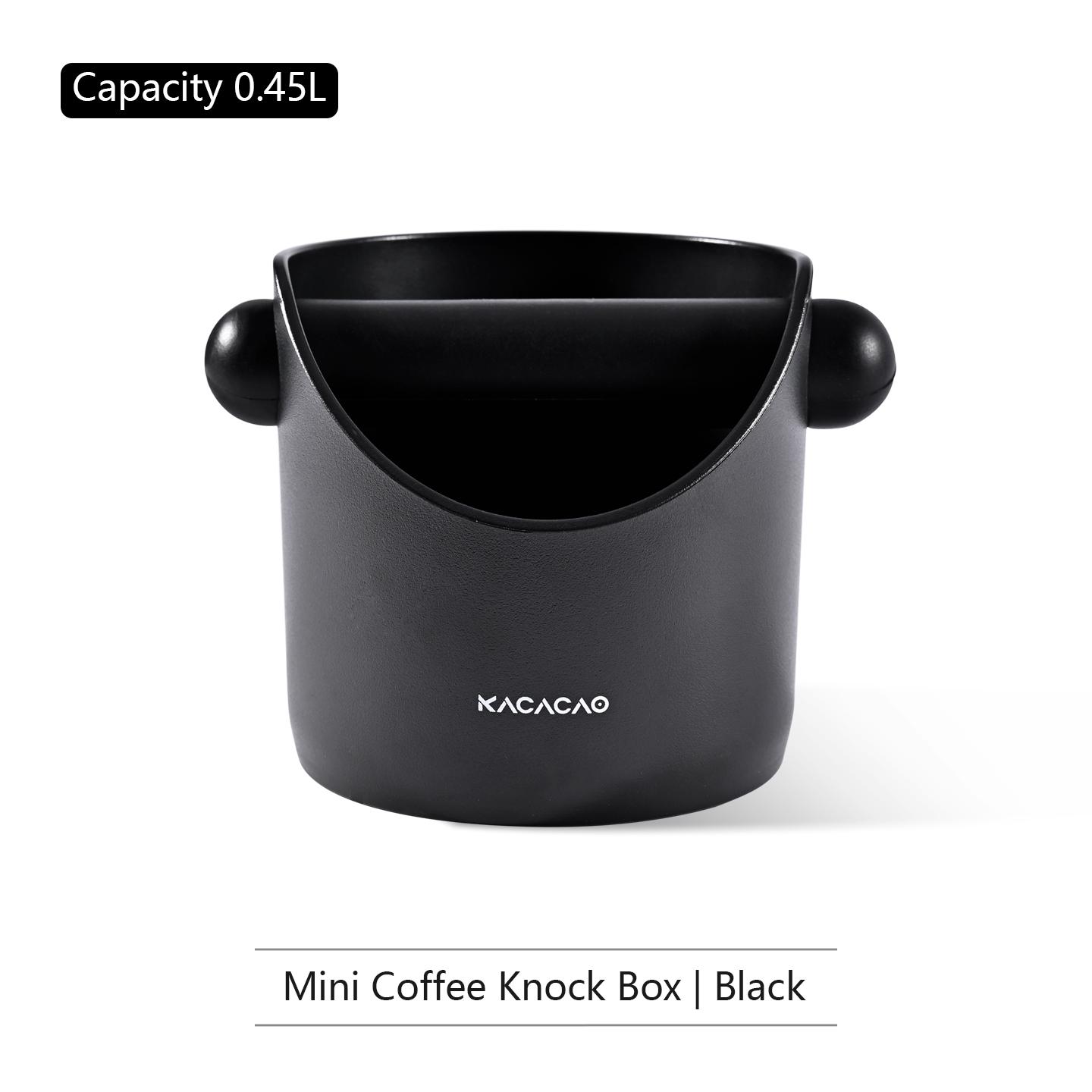 

KACACAO Coffee Knock Box Anti Slip Shock-absorbent Dump Coffee Grind Knock Espresso Grind Dump Waste Bin Cafe For Barista чёрный
