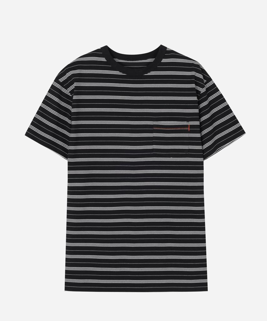 Yunibeosyeolobeolol Stripe Short T-Shirt Black