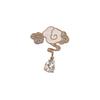 Chinese-style Cloud Pattern Diamond-encrusted Brooch for Women, A Light and Luxurious Water Drop Brooch