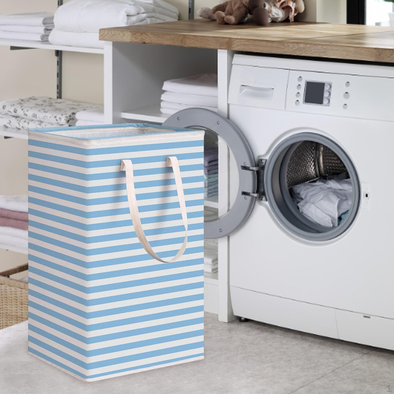 Laundry Basket with Easy-Carry Handles for College Dorms Blue 870₽