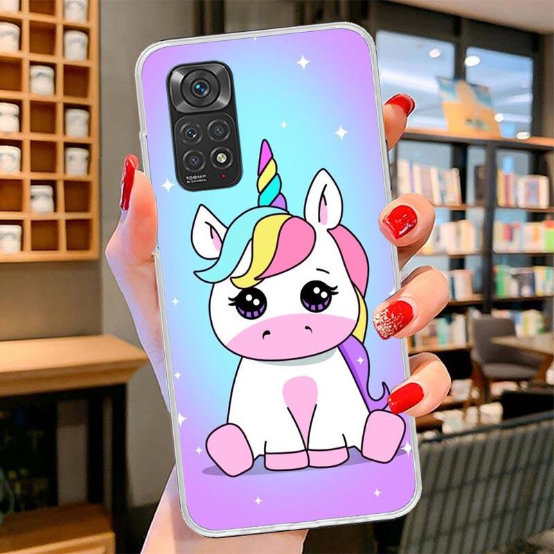 Pink Unicorn Rainbow Cover Phone Case For Xiaomi Redmi Note 15 14 13 12 11 10 Pro Plus 14S 12S 11S 11T 11E 10S Soft Fundas Shell