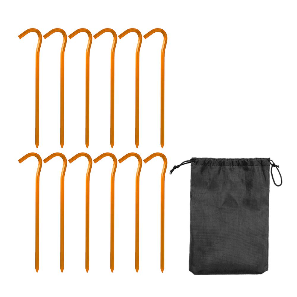 12 sztuk Wbijaków do namiotu 18 cm Wbijaki ogrodowe Stop aluminium Metalowe szpilki do namiotu Zewnętrzne gwoździe do namiotu Akcesoria kempingowe