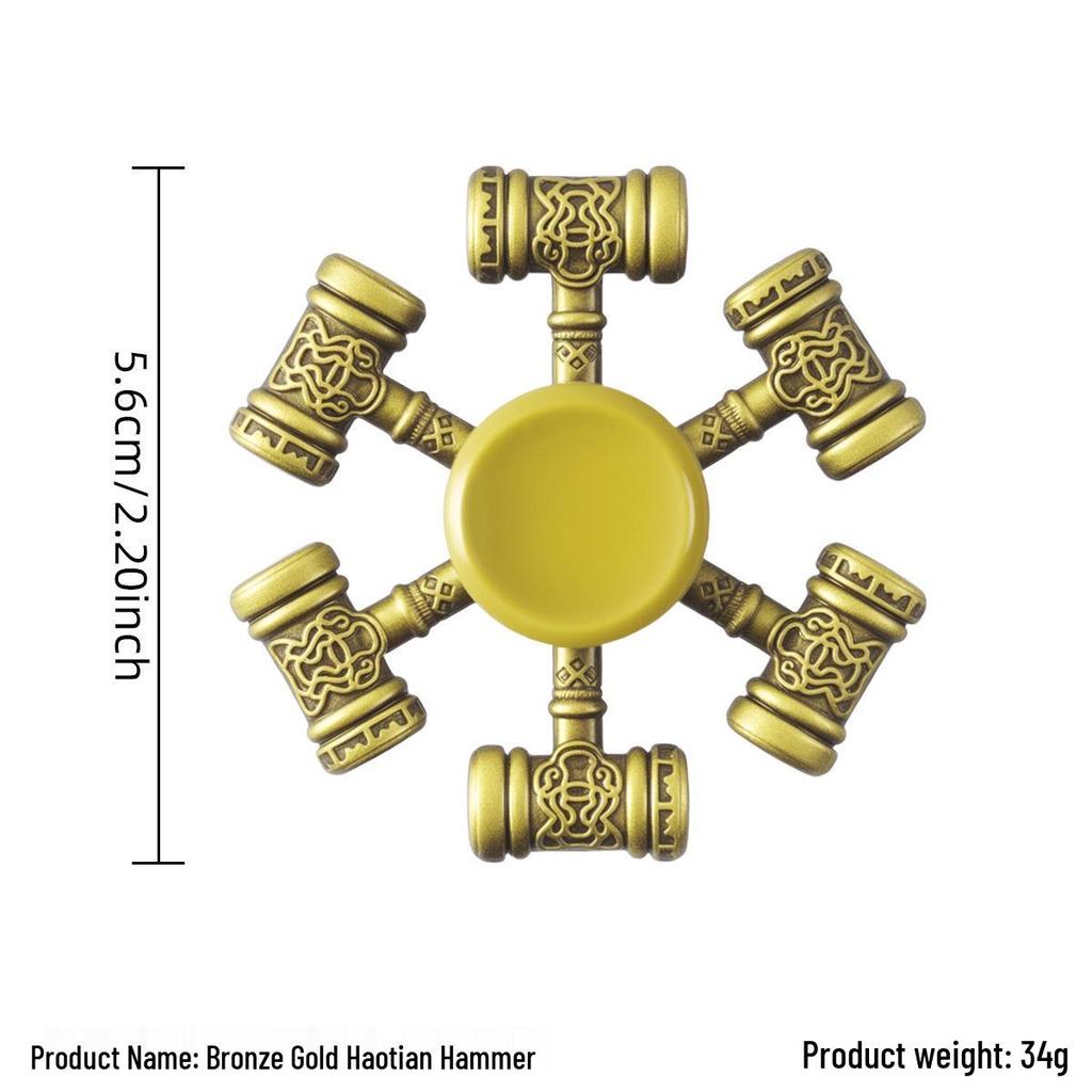 Ancient Bronze Zinc Alloy Cross Fingertip Spinner - EDC Decompression Toy  