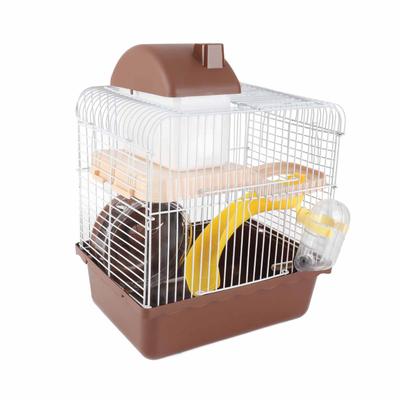 Gabbia per criceti a 2 livelli, grande, con telaio alto, habitat per criceti domestici di piccole dimensioni