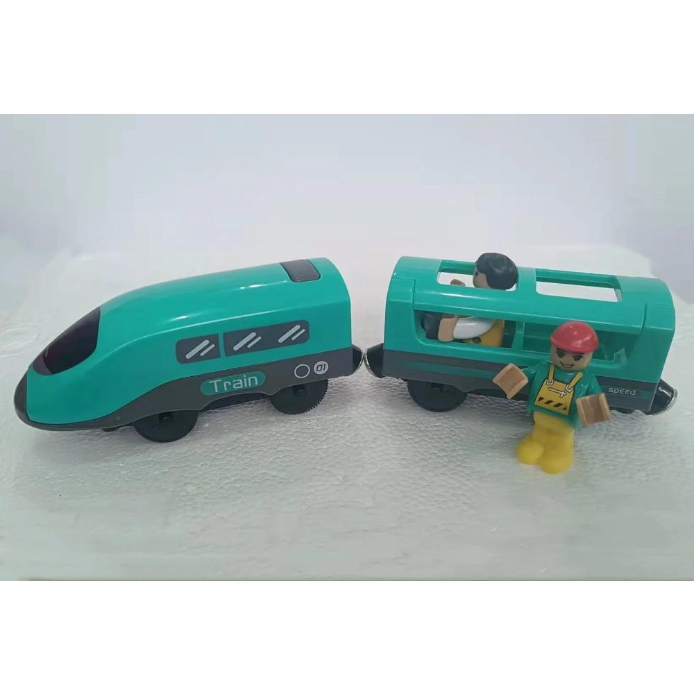 

Electric Toy Train Set for Children Fully Compatible with All Standard Wooden Railway Tracks Diecast Train and Slot Model Kit