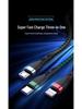 3-in-1 66W Fast Charging Cable for Apple/Android, 6A Aluminum Alloy Braided.