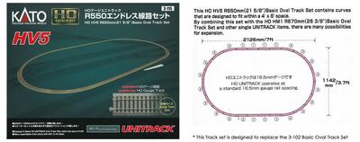 KATO KATO Calibre HO HO Unitrack R550 Set de Vía Infinita Modelo Ferroviario Set de Vías HV-5 3-115