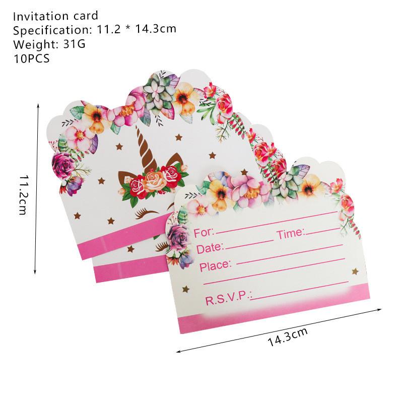 Unicorn Wreath Kids Birthday Party Supplies Tableware Plates Cup Fork Tablecloth