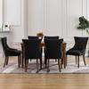Day and Night - Day and Night Dining Chairs 6 Units Black Fabric