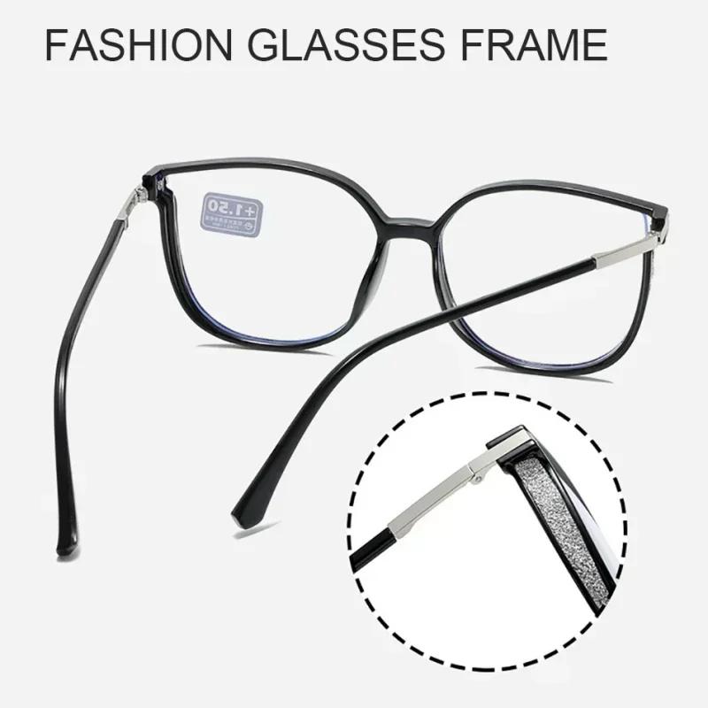 Large Frame Presbyopia Glasses Transparent Lenses Anti-Blue Light Flat Glasses Middle-Aged And Elderly Reading Glasses