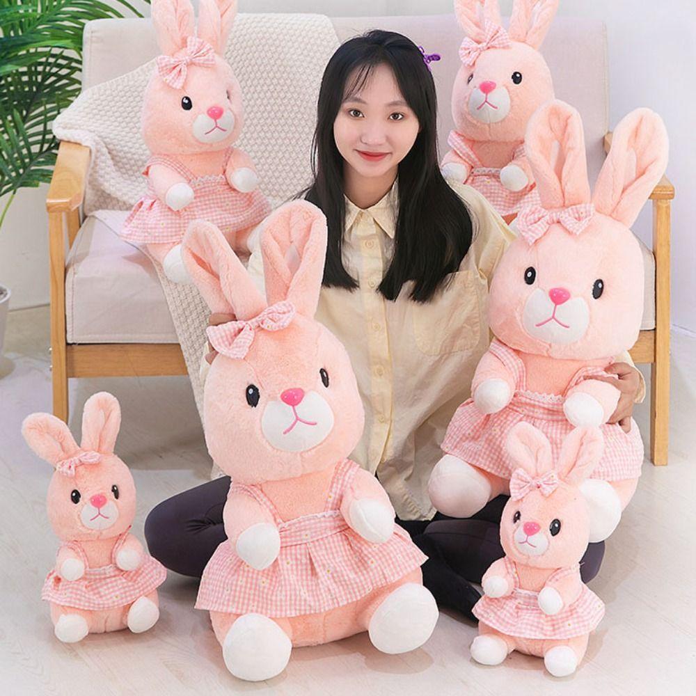 PP Cotton Rabbit Plush Toys Soft Rabbit Stuffed Toy Pink Rabbit Plush Doll  Decorate Present