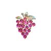 Rhinestone Grape Brooches for Women Unisex Fruit Pins Plant Lapel Pins Office Party Jewelry Accessories Gifts