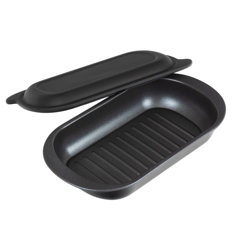 Wahei freiz Parise RE-7758 Slim Range Pan, Dishwasher Safe, Grill Pan, and Heat-Resistant Plate, Browns In the Microwave!