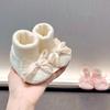 Baby Girl Plush Warm Soft Sole Shoes, Anti-Drop 6-12 Months, Autumn/Winter