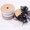 New Star Printed Starry Sky Ribbon 25mm Width Organza Gift Bouquet Wrap Ribbon DIY Festive Event Ribbon Gift Wrapping