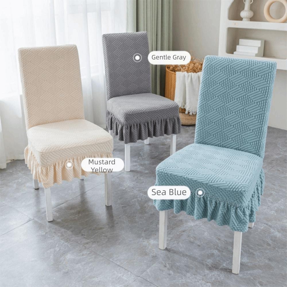 Chair Protector Thickened Chair Cover Washable Elastic Stool Slipcover Anti-dirty Solid Color Backrest Protector Universal