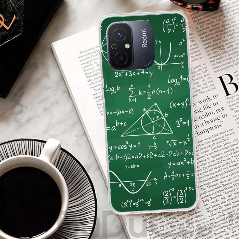 Physics Chemical Mathematics Cover For Xiaomi Redmi 13 13C 14C 12 12C 10 10C 9 9C 9T 9A Phone Case 10A 8A 8 7A 7 6A 6 K80 K70 K6