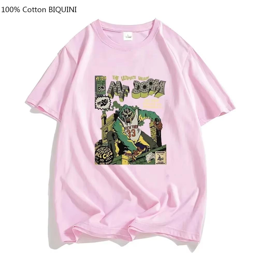 MF DOOM Muž s maskou Fantasy trička PÁNSKÁ Móda Americká Anime trička 100% Bavlna Čtyřsezónní Trička Ležérní Pohledný Top