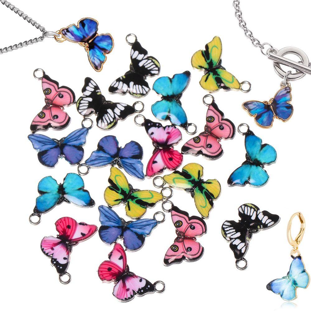 Earrings Crafting DIY Accessories Butterfly Charms Enamel Pendants Cute Animal Jewelry Making
