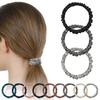Set of 3 Silk Hair Ties and for Adults and Stylish Silk Hair Silk Available In 9 Colors Moon Arielle.R Scrunchies, Non-Staining, Children, 100%