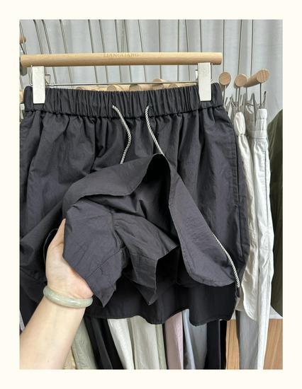 Yinmu Elastic High Waist A-line Plus Size Casual Summer Skirt