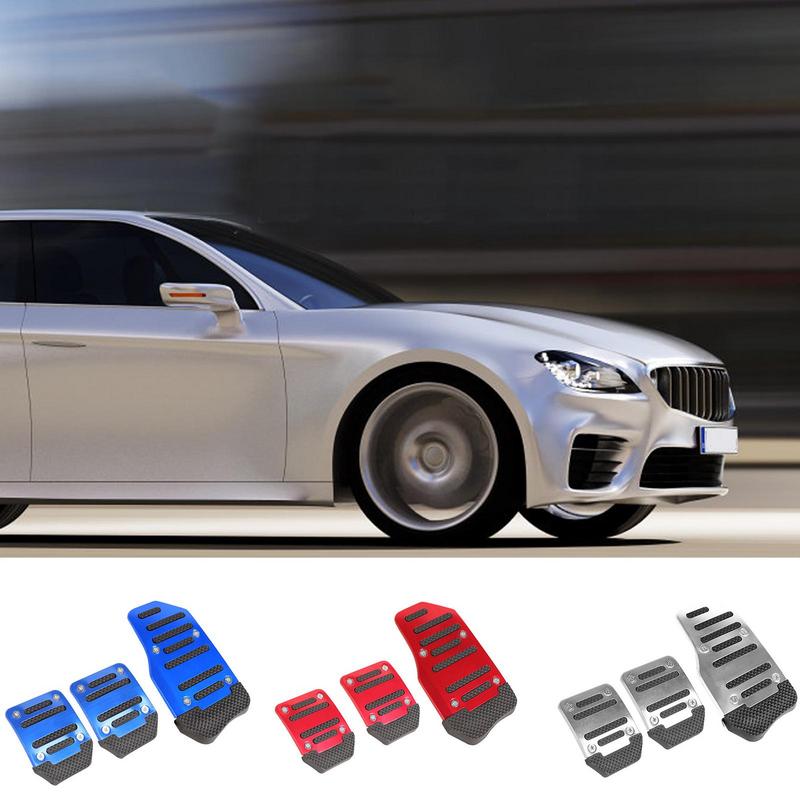 Universal Racing Manual Non-Slip Foot Pedal Pad Cover Aluminum Automatic Gear Brake Accelerator Car Interior Accessories