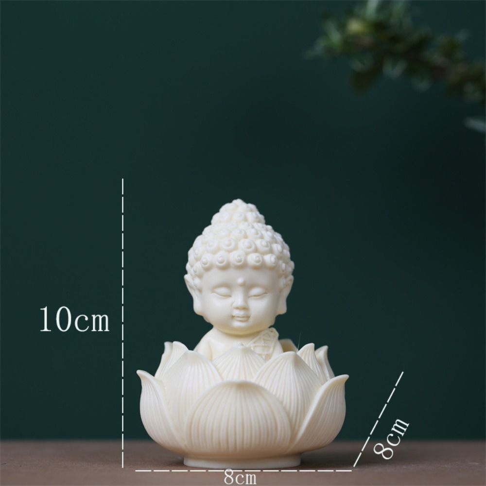 Chinese Style Buddha Ornaments Q Version Coconut Figurine Lotus Tathagata Buddha Statue  Garden