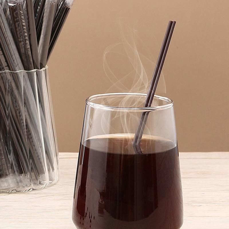 100Pcs 15Cm Disposable Plastic 2 Holes Design Coffee Stir Sticks Birthday Wedding Party Drinking Cocktail Straws Supplies Kitchen Accessories