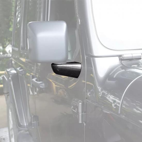 For 18-25 Jeep Gladiator JT/Wrangler JL Carbon Fiber Rear Mirror Base Cover Trim