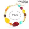 SHIXIN Boho Creative Colorful Resin Bead Short Choker Necklace Women Vintage Irregular Adjustable Sweater Clavicle Chain Jewelry
