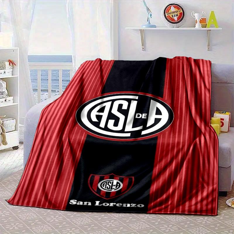 Club Atletico San Lorenzo  Portable Blanket/Soft Blanket Bedding Blanket Suitable for Travel Camping Living Rooms Offices Sofas Fan Gifts