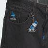 adidas Originals Loose Fit Washed Denim Pants Black Men JV6944